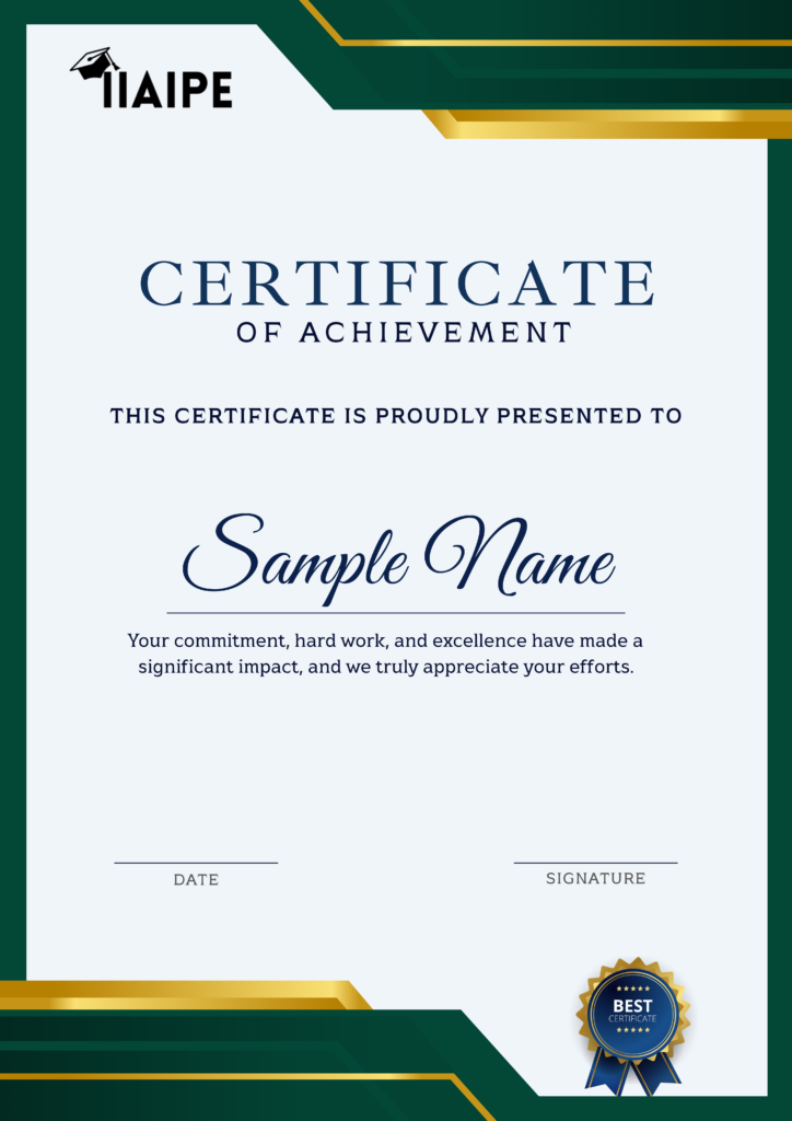 iiaipe Certificate