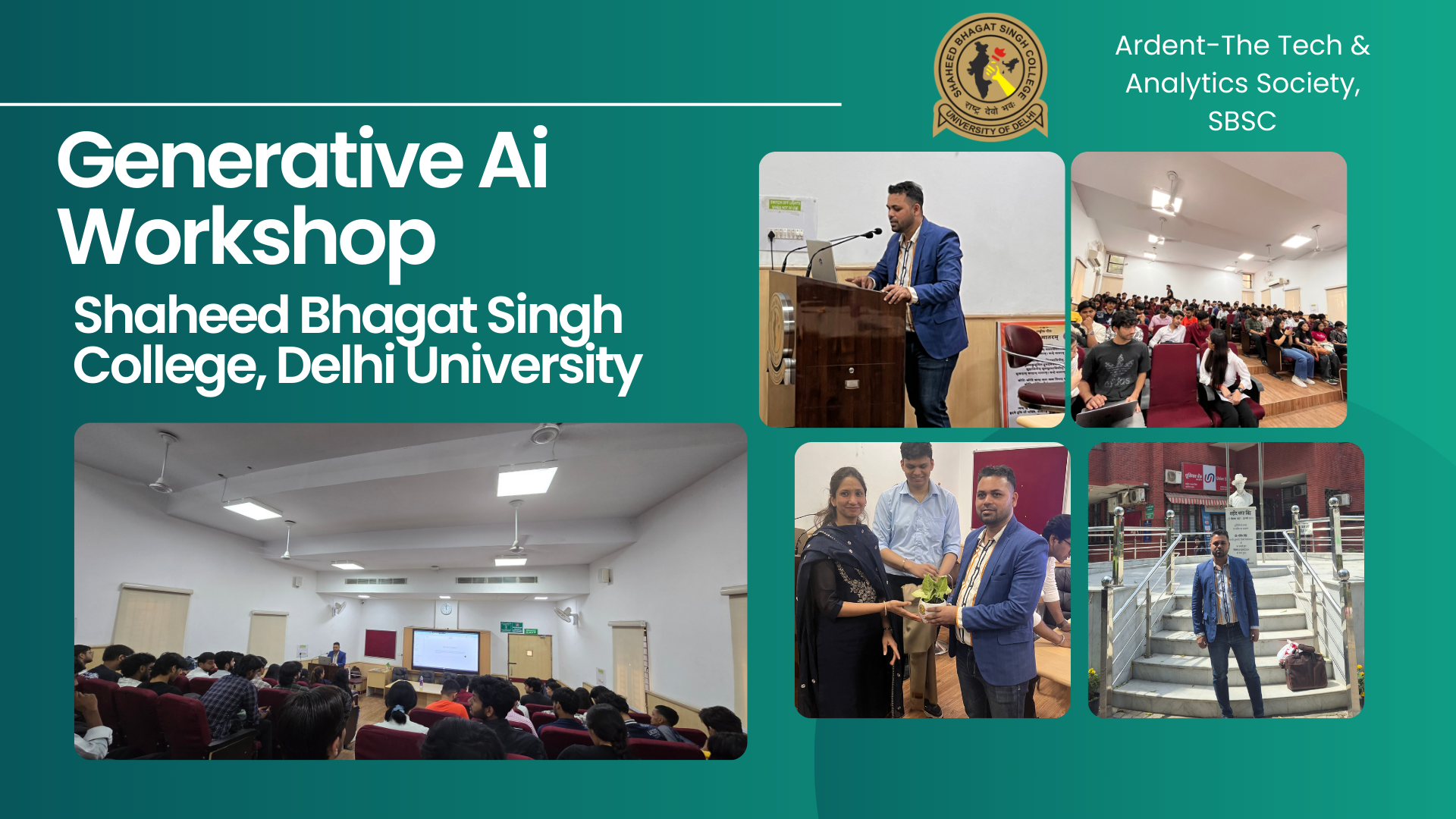 Ai Prompt engineering workshop Saheed Bhagat Singh College Delhi University