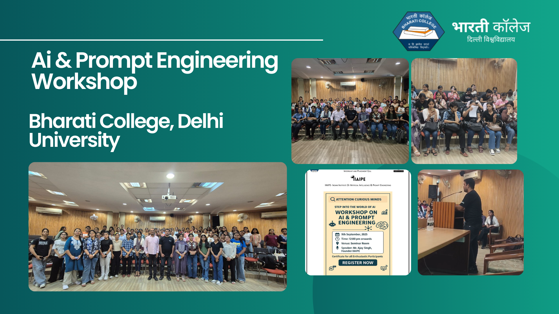 Ai Prompt engineering workshop Bharti College